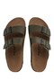 Summer Daily Comfortable Casual Double Buckle Men's Slippers Khaki - 4