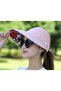 Dark Pink Wide Visor Sunscreen Women's Cap - Visor Sports Tennis Cap