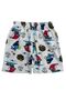 Boy's 100% Cotton White Sea Themed Short Sleeve Shorts Pajama Set - 3