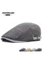 Italian Style Men's Cap Hat with Buckle Adjustable Anti-Sweat Plain Men's Anthracite - 8