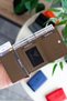 Medina Genuine Leather Men's Khaki Green Card Holder Wallet with Coin Compartment Mechanism - 3