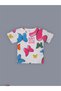 Printed Girls' T-Shirt Shorts Set M00730 Fuchsia - 2