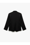 Long Sleeve Flap Pocket Double Breasted Blazer Jacket - 4
