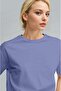 Women's Blue Breathable Crew Neck Regular Fit Regular Cut Unprinted Basic T-Shirt - 2