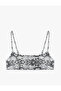 Light Support Snake Pattern Thin Strap Bralet Bikini Top