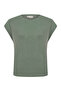 Women's Green Gray Crew Neck Low Sleeve T-Shirt - 3