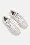 Women Cl Nylon Lace Up Running Shoes, Off White - 2