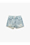 High Waist Relaxed Fit Cotton Ripped Mini Denim Shorts - 3
