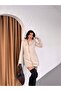Women's Gold Snap Detailed Design Model Long Blazer Jacket Dress - 3