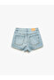 High Waist Relaxed Fit Cotton Ripped Mini Denim Shorts - 4