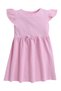 Girls' Ruffle Cotton Dress, Solid Color- Pink and Blue- Pack of 2 - 2