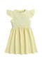Girls' Ruffle Cotton Dress, Solid Color- Fuchsia and Yellow- Pack of 2 - 4