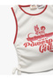 Licensed Powerpuff Girls Printed Sleeveless Crop Undershirt with Drawstring Detail - 3