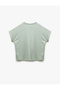 Viscose Fabric Stitching Detailed Short Sleeve Crew Neck T-Shirt - 4
