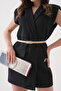 Women's Thin Faux Leather Oval Buckle Elegant Beige Belt 7400 - 4