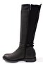 Dza07-43621911 Black Daily Stretch Flat Heel Women's Boots - 3