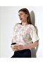 Floral Tulle Detailed Embroidered Blouse T-Shirt - 4