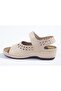 Dza37-1818 Beige Daily Orthopedic Women's Sandals - 3