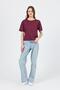 Claret Red Crew Neck 100% Cotton Relaxed Fit T-Shirt 2142m