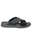 15802-25 Leather Anatomical Cross Band Men's Slippers - 2