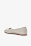 Lessie Beige Genuine Leather Women's Ballerinas - 3