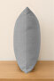 Luna Series Velvet Textured Throw Pillow Cover - Light Gray - 4