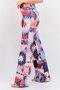 Women Regular Fit Wide Leg Allover Print No Stretch Jeans, Blue - 2