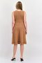 Women Knitted Mini Dress, Tan - 4