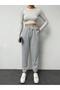 Women's Gray Pocket Sweatpants - 2