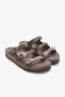 Melia Brown Genuine Leather Women's Slippers - 4