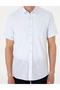 Light Blue Linen Look Regular Fit Short Sleeve Pocket Shirt 50306950-Vr095 - 6
