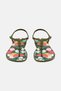 Women Class Frida Kahlo Snap Closure Sandal, olive Combo - 4