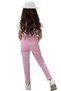 Girl's Digital Printed T-Shirt with Slits and Cat Detail Pink Jean Salopet Set - 7
