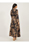 Floral Jacquard Flat Collared Jalabiya with Tassel Detail - 5