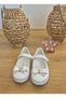 White Shiny Ballerina Shoes Anatomical Non-Slip Sole Girls' Shoes - 7