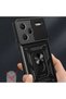 حافظة لهاتف Redmi Note 13 Pro Plus مع حلقة مغناطيسية وغطاء فيغا أسود + واقي شاشة شبح - 3