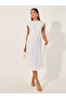 Textured Sleeveless Sheath Midi Dress - 2