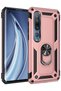 حافظة Mi Note 10 Lite مع حلقة مغناطيسية وغطاء فيغا وردي + واقي شاشة شبح