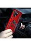 Opo Reno 5 Lite Case with Ring Magnetic Vega Cover Silver + Glass Screen Protector - 2