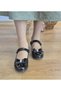 Black Shiny Ballerina Shoes Non-Slip Anatomical Sole Girls' Shoes - 3