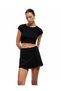 Crepe Scuba Fabric Bow Pleated Mini Shorts Skirt - 2
