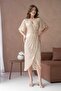 Half Sleeve Evening Dress - 7