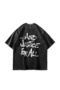 Metallica And Justice For All Printed Oversized Unisex Washed Black T-Shirt - 3