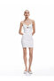 Slim Fit Mini Bbodycon Dress with Cross Strap Back Detail