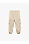 Modal Blended Jogger Cargo Pants with Elastic Waist and Pocket Detail - 2