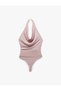 Flounce Collar Slim Fit Sleeveless Snap Body - 4