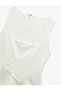 Crepe Scuba Fabric Square Neck Sleeveless Peplum Blouse - 5
