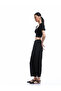 Lined Comfortable Fit Waist Lace up Balloon Fit Linen Trousers