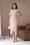 Half Sleeve Evening Dress - 4