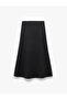 A-Line Crepe Scuba Fabric Midi Length Skirt - 3
